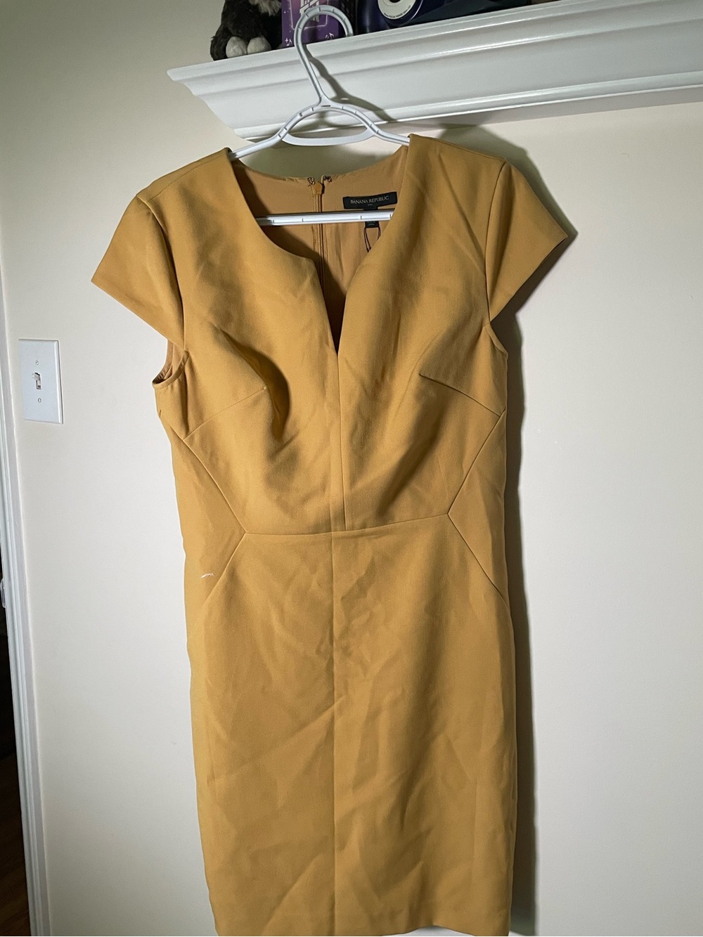 Banana Republic Yellow Ponte Knit Dress 8P NWT